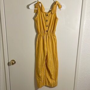 3/$15. Lily Bleu Yellow Striped Sleeveless Jumpsuit